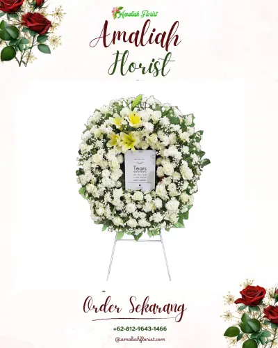 Krans Bunga Duka Cita di Jiko Cobo
